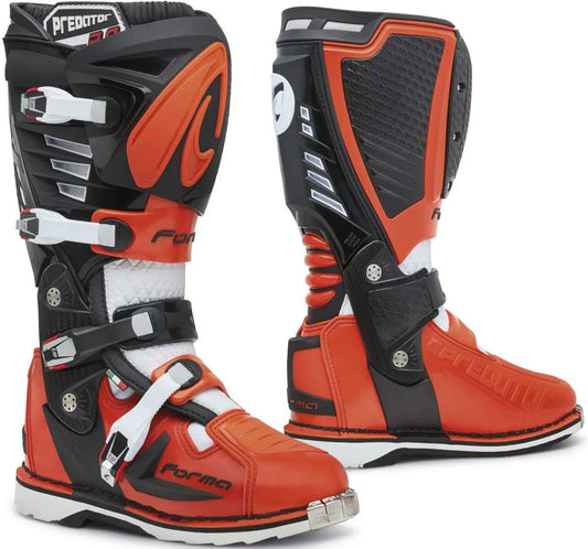 FORMA- BOTAS PREDATOR 2.0 BLACK/ORANGE/WHITE - SECURTEX MOTOR S.L (t/a MaximoMoto)