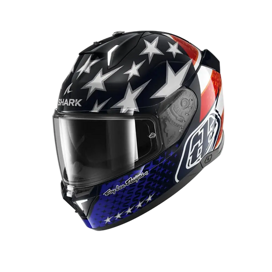 SHARK SKWAL I3 BANDIERA USA Moto Caschi Blu Rosso Bianco