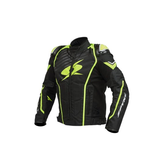 SPYKE Aragon Gt Dry Techno Uomo Moto Giacca Nero Fluo Giallo