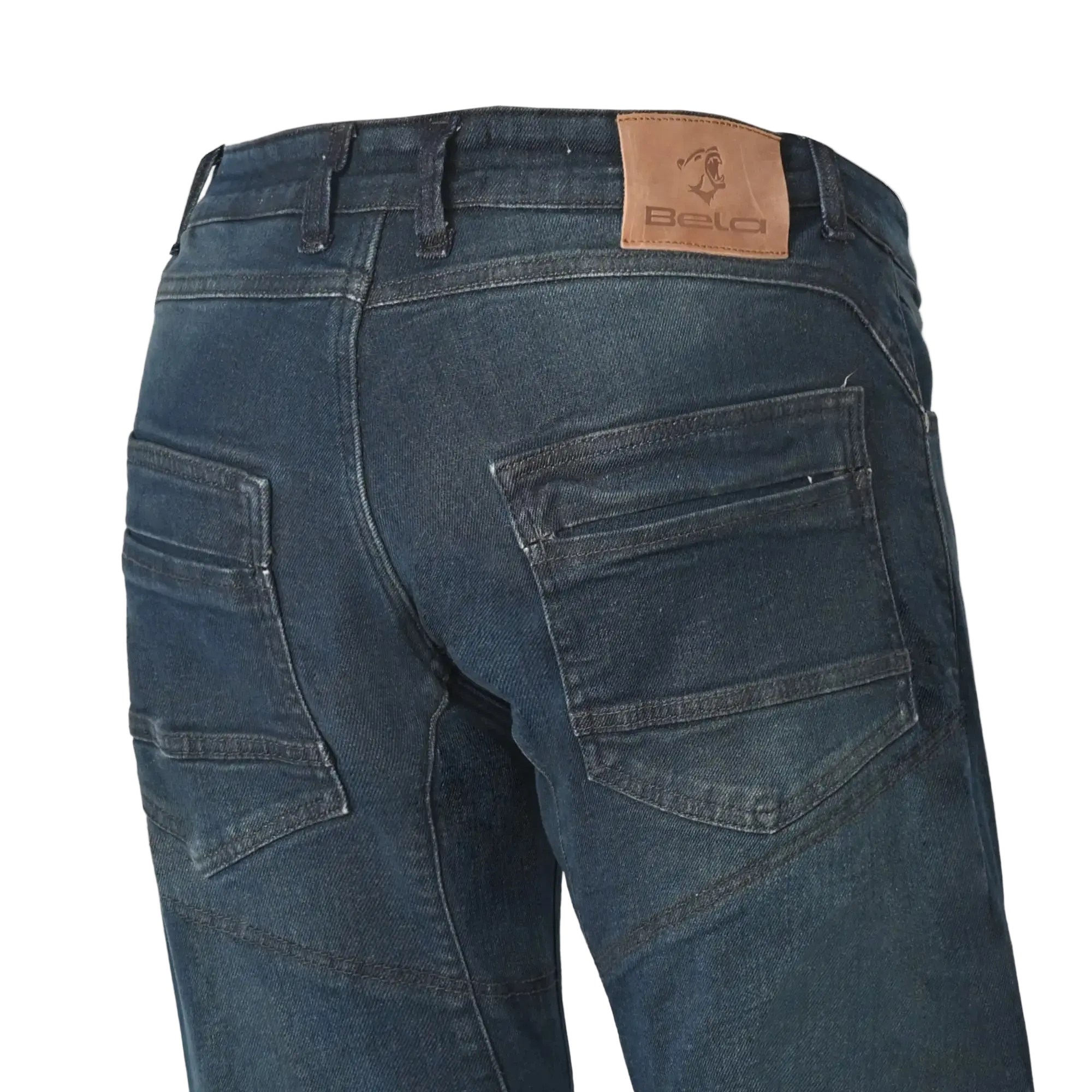 BELA - Pantalon Kevin 32L Dirty Azzurro