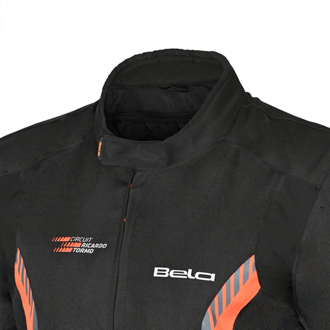 Bela Bradley Nero/Arancione Giacca Tessile da Moto Limited Edition