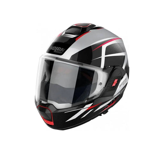 NOLAN N120-1 NIGHTLIFE N-Com 027 Moto Modulari Caschi Nero Grigio Bianco – Yamoto.it