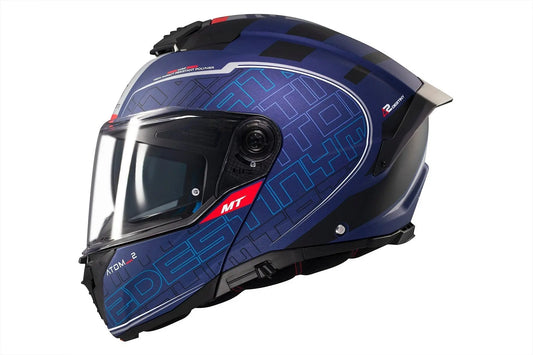 MT Atom 2 SV Destiny C7 Moto Modulare Caschi Nero viola opaco