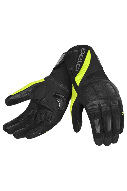 Bela Highway Guanti invernali da uomo Nero/Fluor giallo