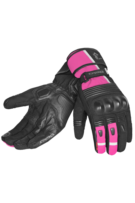 Bela Ice Winter WP Guanti Moto Donna Nero Rosa