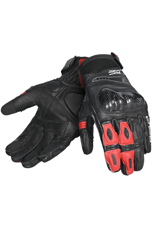 Bela Rocket Short Rossa/Nero Guanto da Motociclista