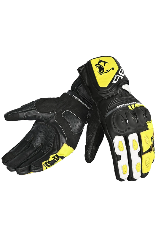 Bela Lemox Guanti per corsa nero/bianco/giallo