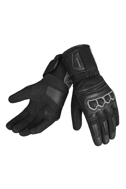 BELA Twix da Uomo Guanti Da Moto Neri Grigi