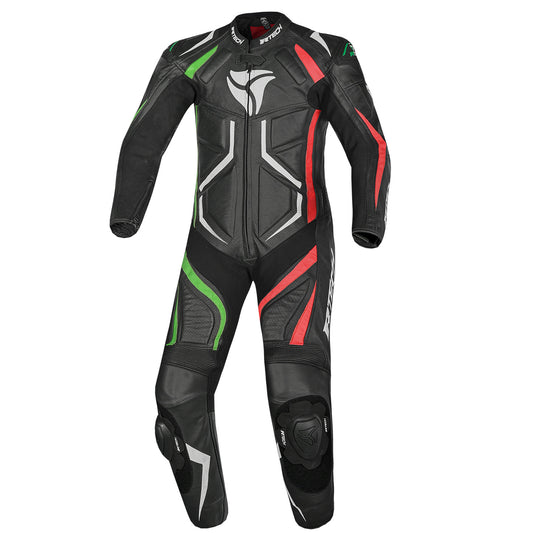 R-TECH Defender GP Tuta 1 Pezzo Nero/Rosso/Verde