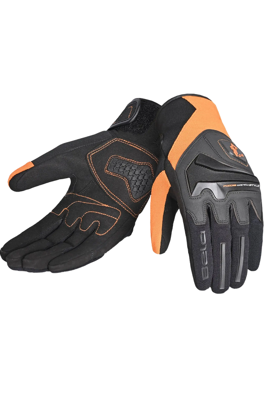 Bela - Guanto In Tessuto Star Nero/naranja