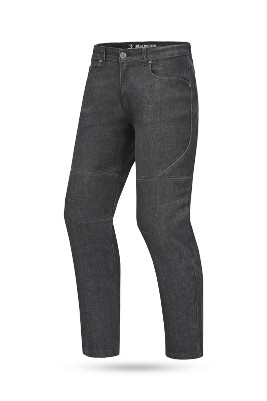 BELA Pantalon Rocker 30L Inseam Denim Jeans CE Vaquero Gris
