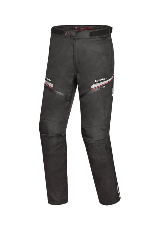 BELA - Pantaloni Calm Digger 30L in tessuto nero/rosso
