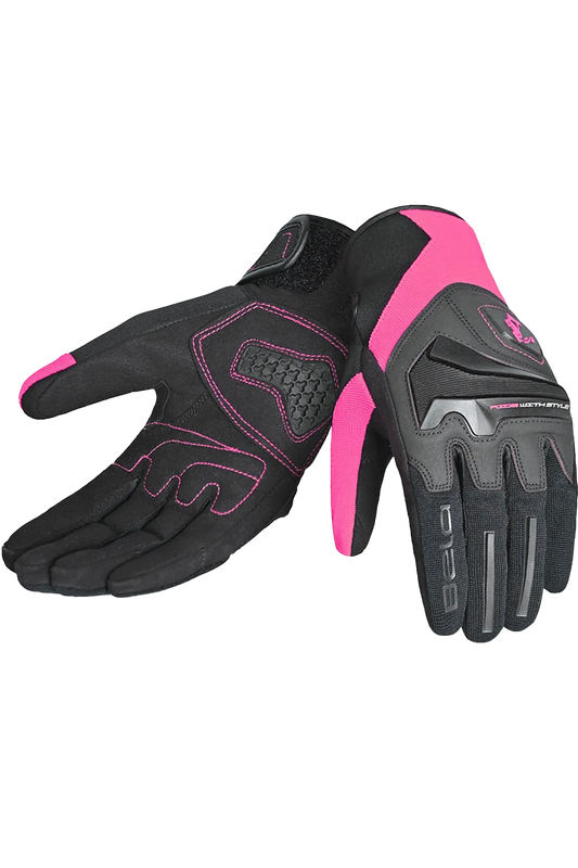 Bela - Guanto In Tessuto Star Lady Nero/rosa