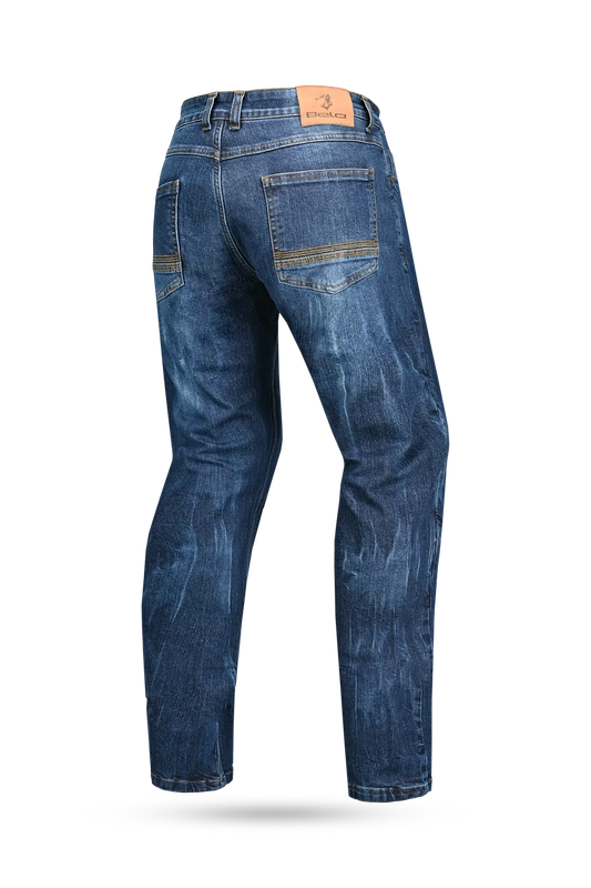 BELA - Pantalon Rio 34L Tie & DY Azzurro