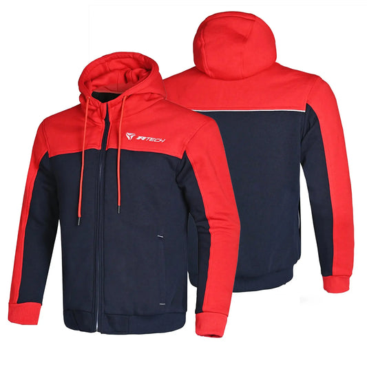 R-TECH – Suspention Felpa cappuccio protezione Blu/Rosso