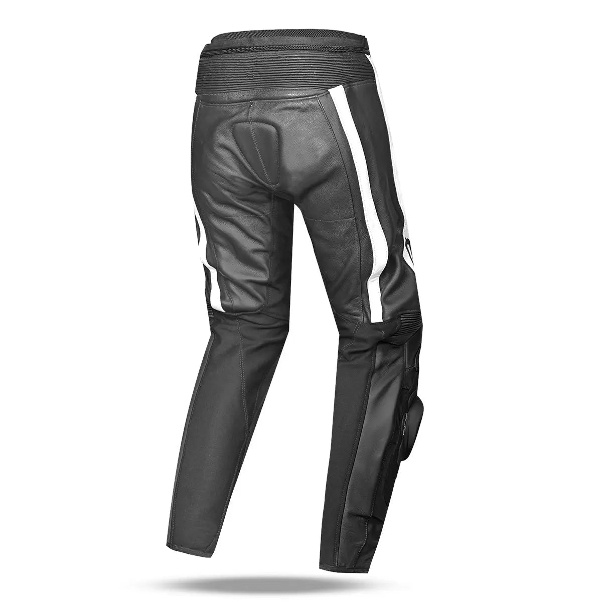 BELA X RACE PANTALONI DONNA IN PELLE NERO/ANTRACITE/BIANCO