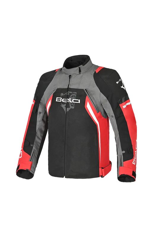 Bela Cordaniel Giacca moto Nera Grigio scuro Rosso