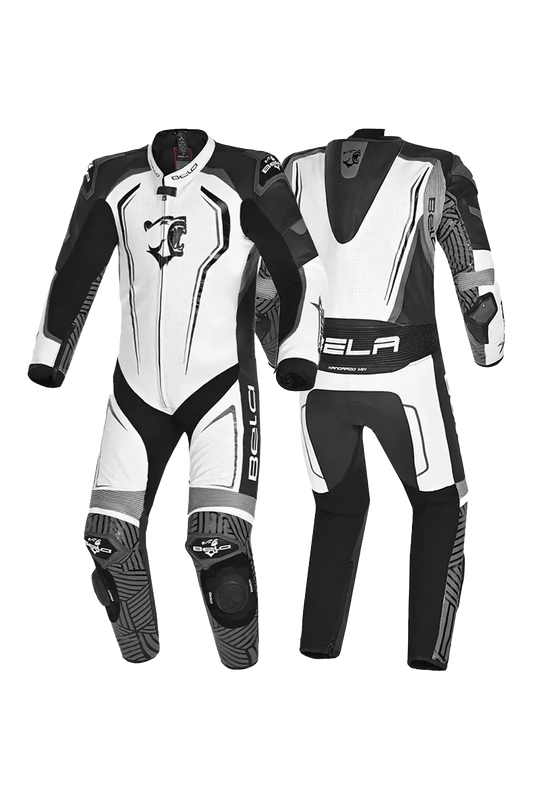 BELA NorthStar 1PC tute da corsa moto Nero Blanco