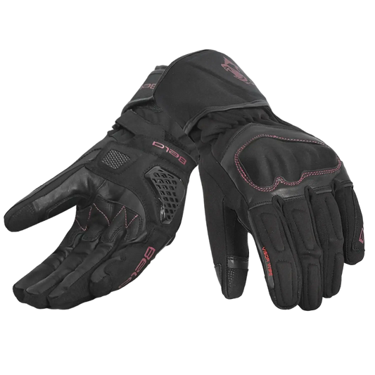 Bela - Guanti Frost Shield Uomo Nero Bordeaux Burgundy