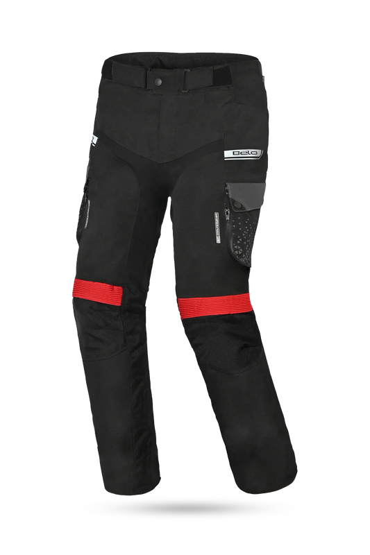 Bela Crossroad Extreme WP Pantaloni tessuto impermeabile UOMO Nero/Antracite/Rosso