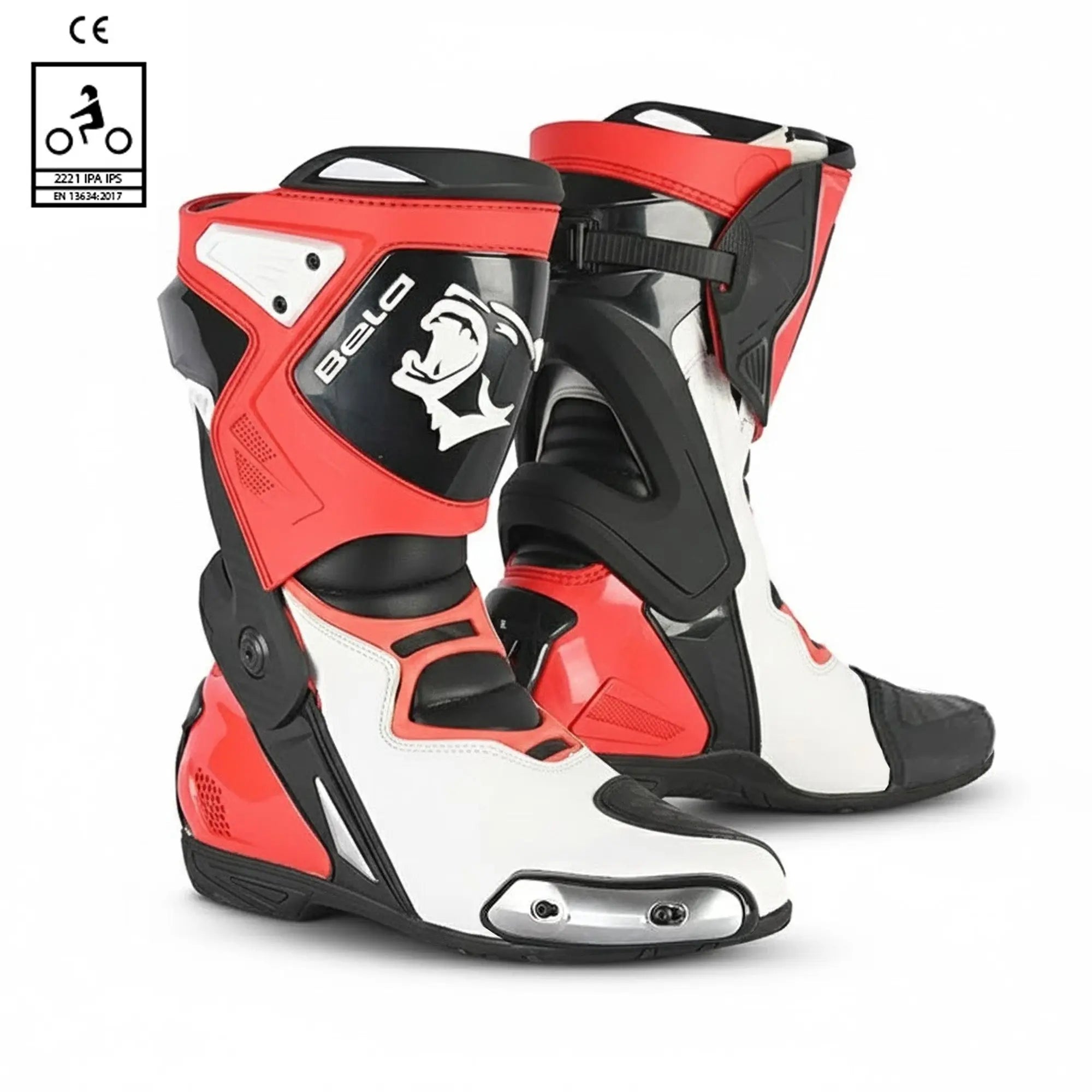 Bela Race Pro Nero/Blanco/Rosso Stivali Da Corsa