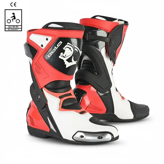 Bela Race Pro Nero/Blanco/Rosso Stivali Da Corsa