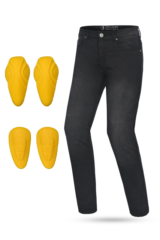 Bela Rio Jeans Moto Uomo Nero