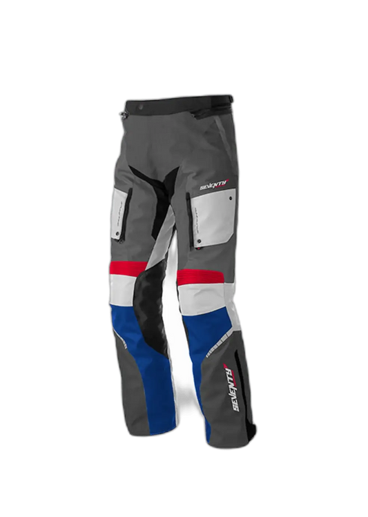 SEVENTY SD-PT3 Moto Unisex Tessile Touring Pantaloni Grigio Scuro Rosso Blu – Yamoto.it