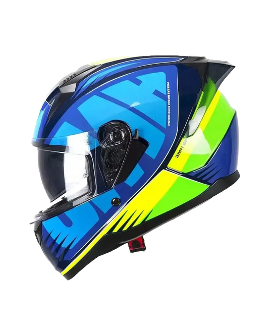 SKA-P 3MHG Speeder sport Moto Integrali Caschi Blu Giallo