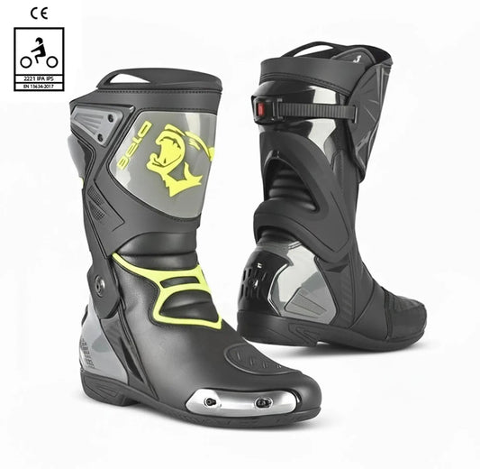 BELA RACE PRO STIVALI MOTO NERO/GRIGIO/GIALLO – Yamoto.it