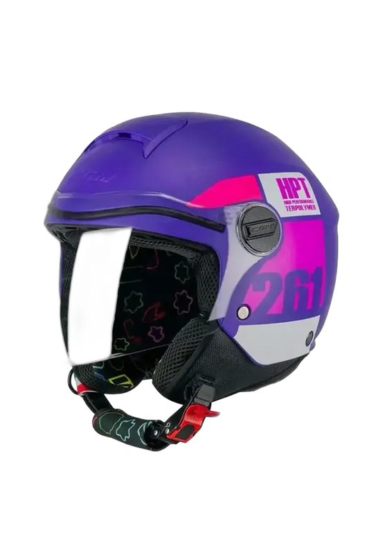CGM - 261X MINI SIGN Aperta Caschi Jet Moto Viola Rosa