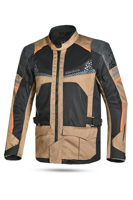 Bela Giacca in tessuto Onsaker Touring a 3 strati sabbia/nera/arancione