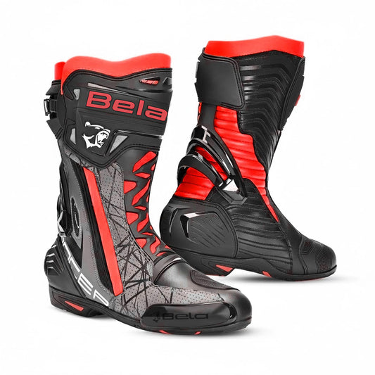 Bota de moto Bela Air Rider Racing Negro Gris Rojo – Yamoto.it