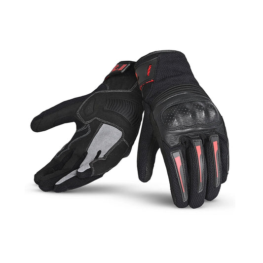 Guantes de moto de tela Bela Drift Man, color negro y rojo – Yamoto.it