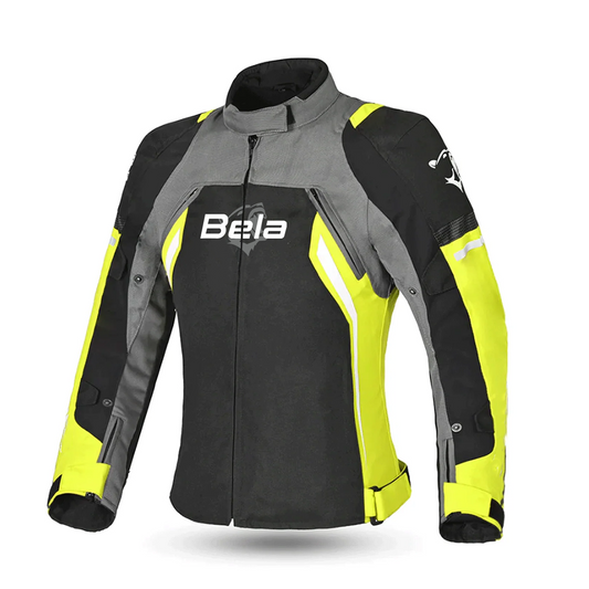 BELA ELANUR GIACCA DONNA MOTO TOURING IN TESSUTO NERA/GIALLO – Yamoto.it