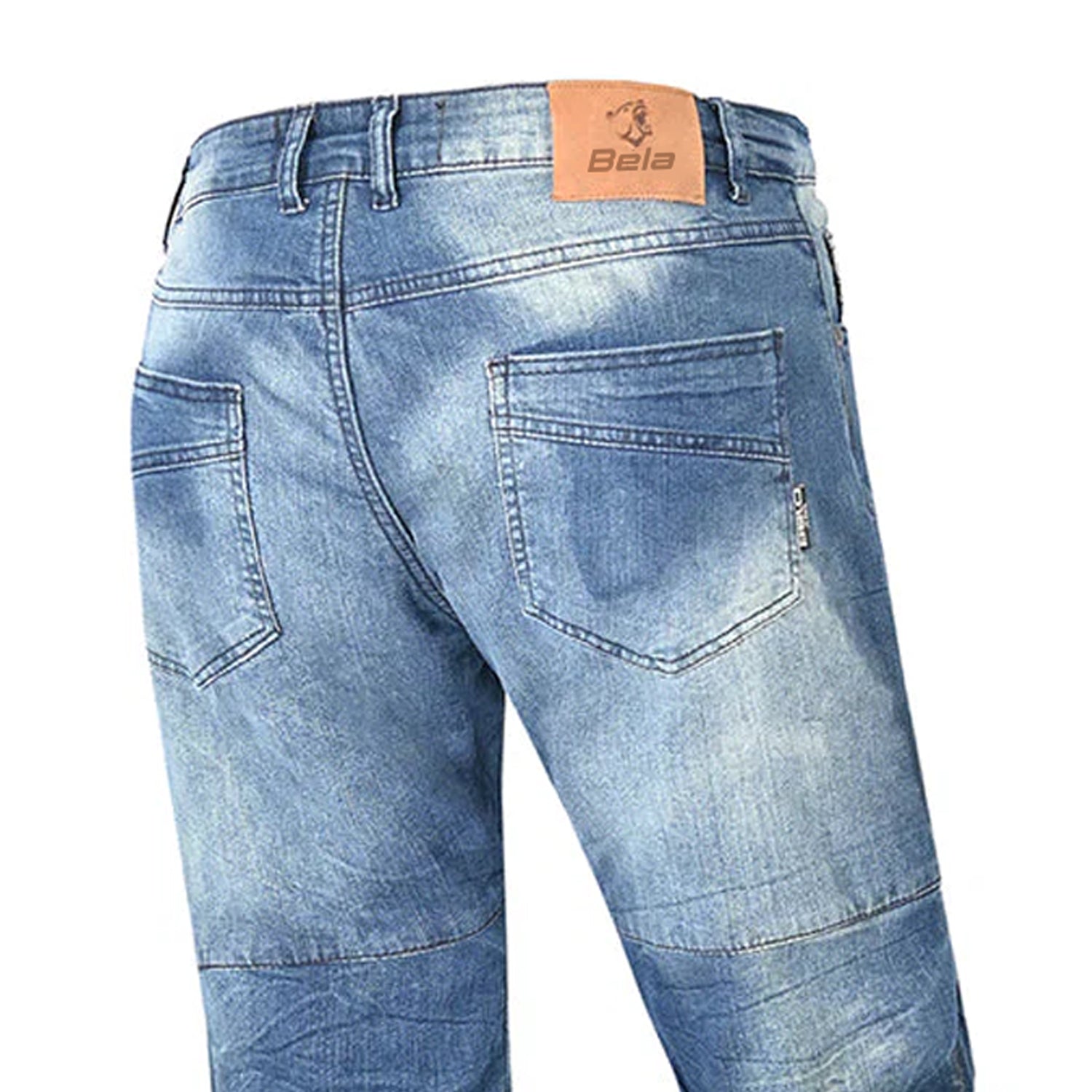 BELA PISTON 32L JEANS DI MOTO UOMO BLU SPRAY