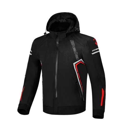 BELA BREEZE GIACCA UOMO SOFTSHELL PER CAPPUCCIO REMOVIBILE NERO/ROSSO – Yamoto.it