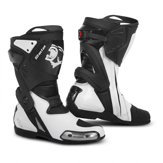 BELA RACE PRO STIVALI DI MOTO BIANCO NERO – Yamoto.it