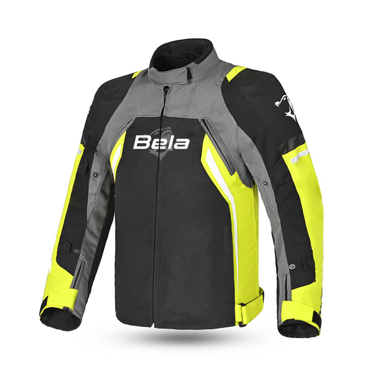 BELA CORDANIEL GIACCA MOTO NERA/GRIGIO SCURO/FLUOR GIALLO – Yamoto.it