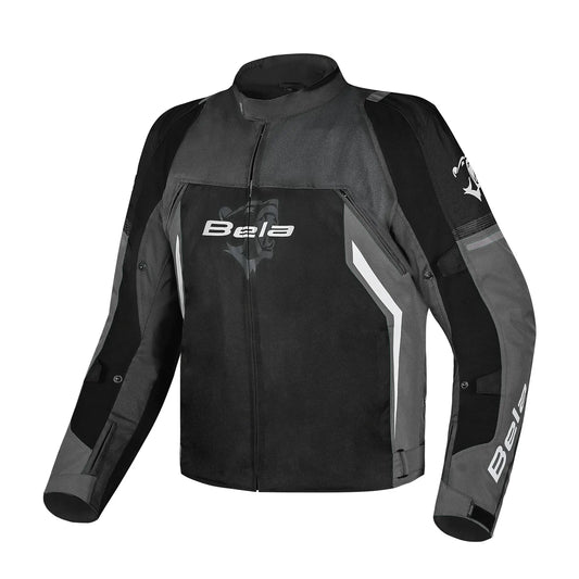 Chaqueta de moto Bela Cordaniel - Negro/Gris oscuro – Yamoto.it