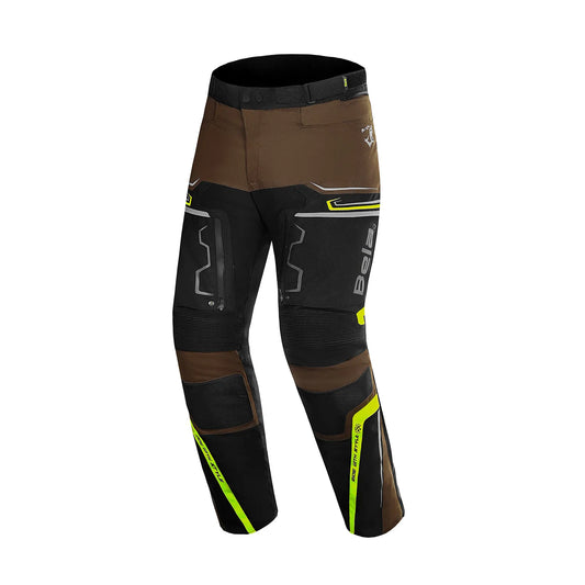 Bela Watson Touring Motorcycle Pants Black/Brown/Fluorescent Yellow/White – Yamoto.it