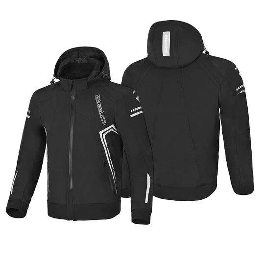 Bela Breeze Giacca softshell uomo Cappuccio removibile Nero/Grigio
