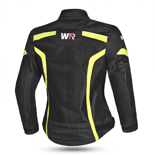 WTR - Mesh Blazer Donna  Giacca per moto  - Nero giallo  Flo