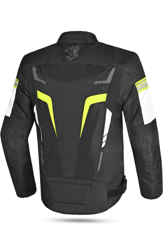 BELA Giacca moto SPRINTER 2 strati Uomo Nero Giallo Flu