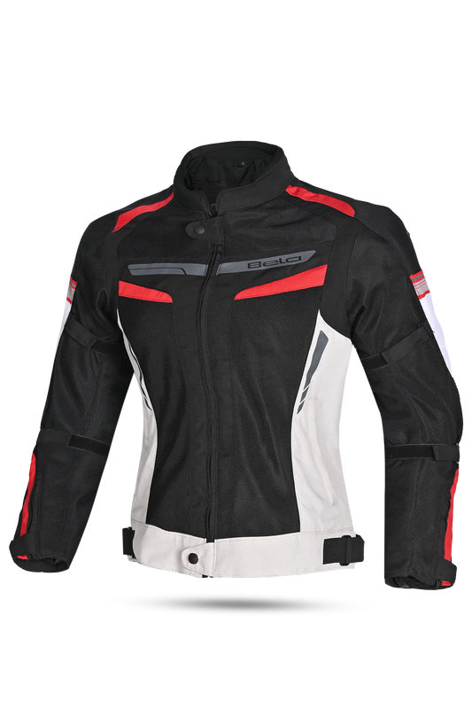 Bela Sprinter Giacca moto per donna Nero/Ghiaccio/Rosso