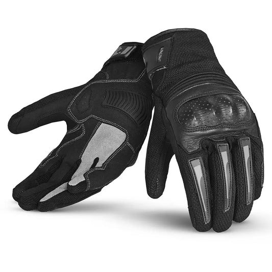 Bela Drift Man Guanti Moto in Tessuto Nero / Grigio over view