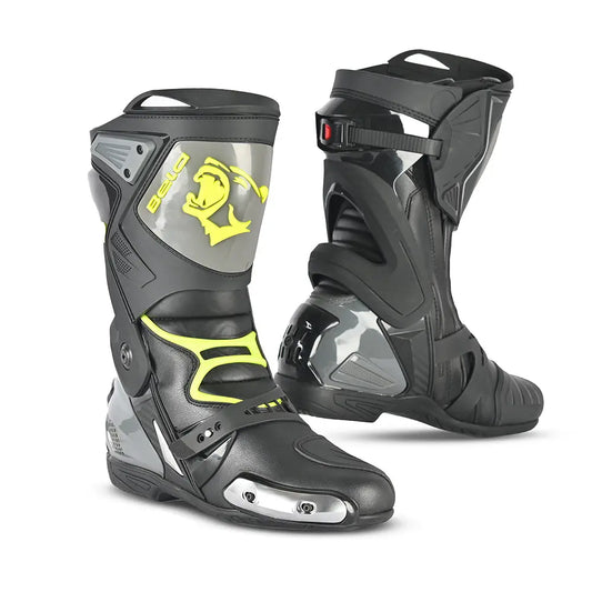 Bela Race Pro 2.0 Stivale Da Corsa Moto Nero/Grigio