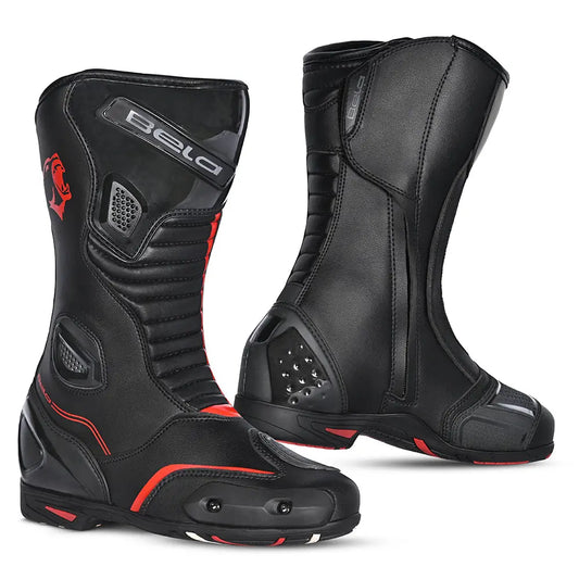 Bela Strip Black Rosso Racing stivali over view
