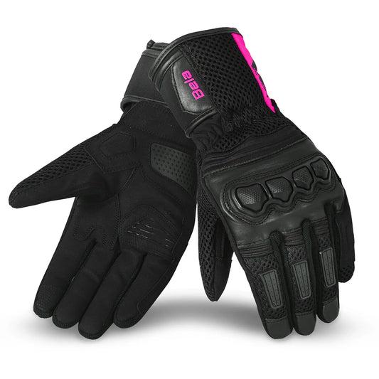Guantes de moto Bela Twix para mujer - Negro/Rosa – Yamoto.it