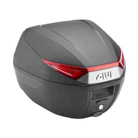 GIVI ML C30 Valigia Per Moto Nera Con Catarifrangenti Rossi 30 L